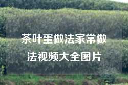 茶叶蛋做法家常做法视频大全图片