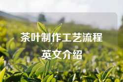 茶叶制作工艺流程英文介绍