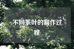 不同茶叶的制作过程