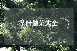 茶叶做菜大全